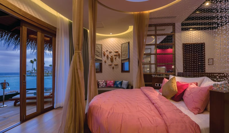 OBLU SELECT at Sangeli-Honeymoon Water Suites with Pool Bedroom Side View_16914